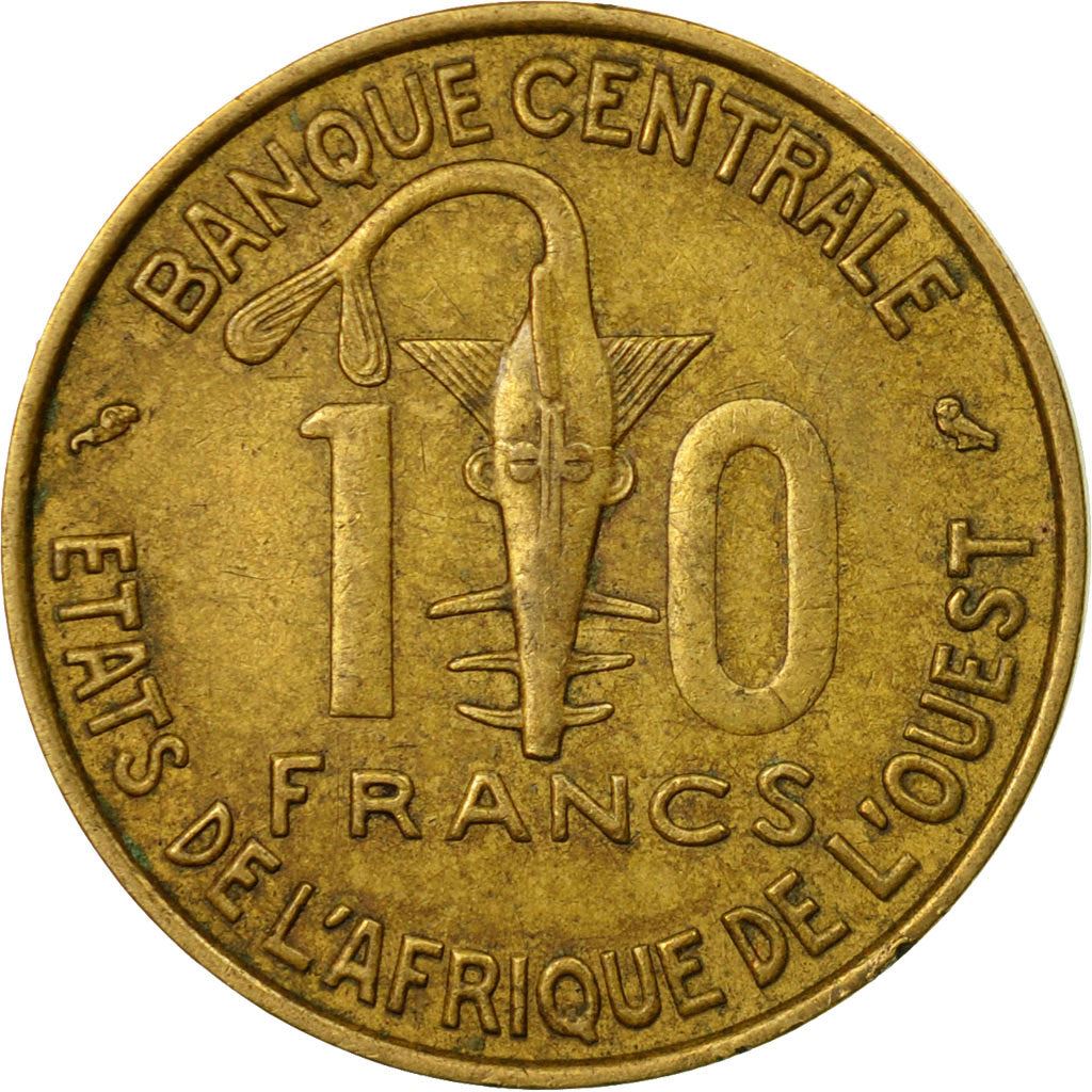 Western African States | 10 Francs Cfa Coin | Emblem of Central Bank | Gazelle | Km:1 | 1959 - 1964
