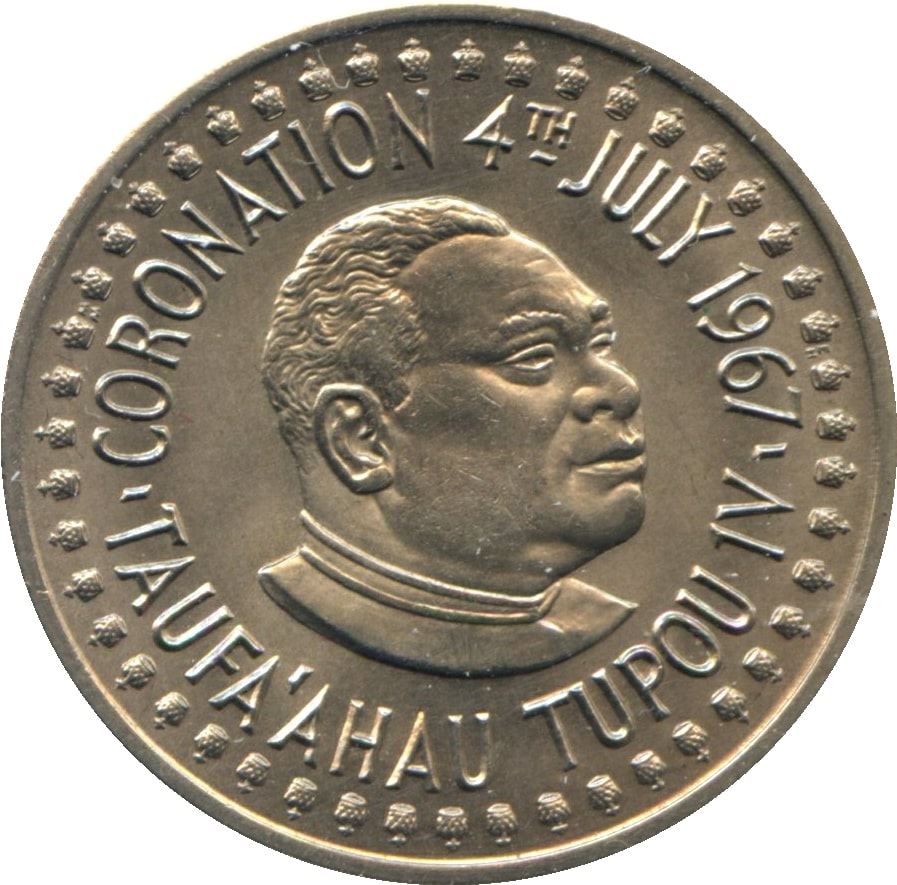 Tonga 20 Seniti Coin | Taufa'ahau Toupou IV | KM13 | 1967