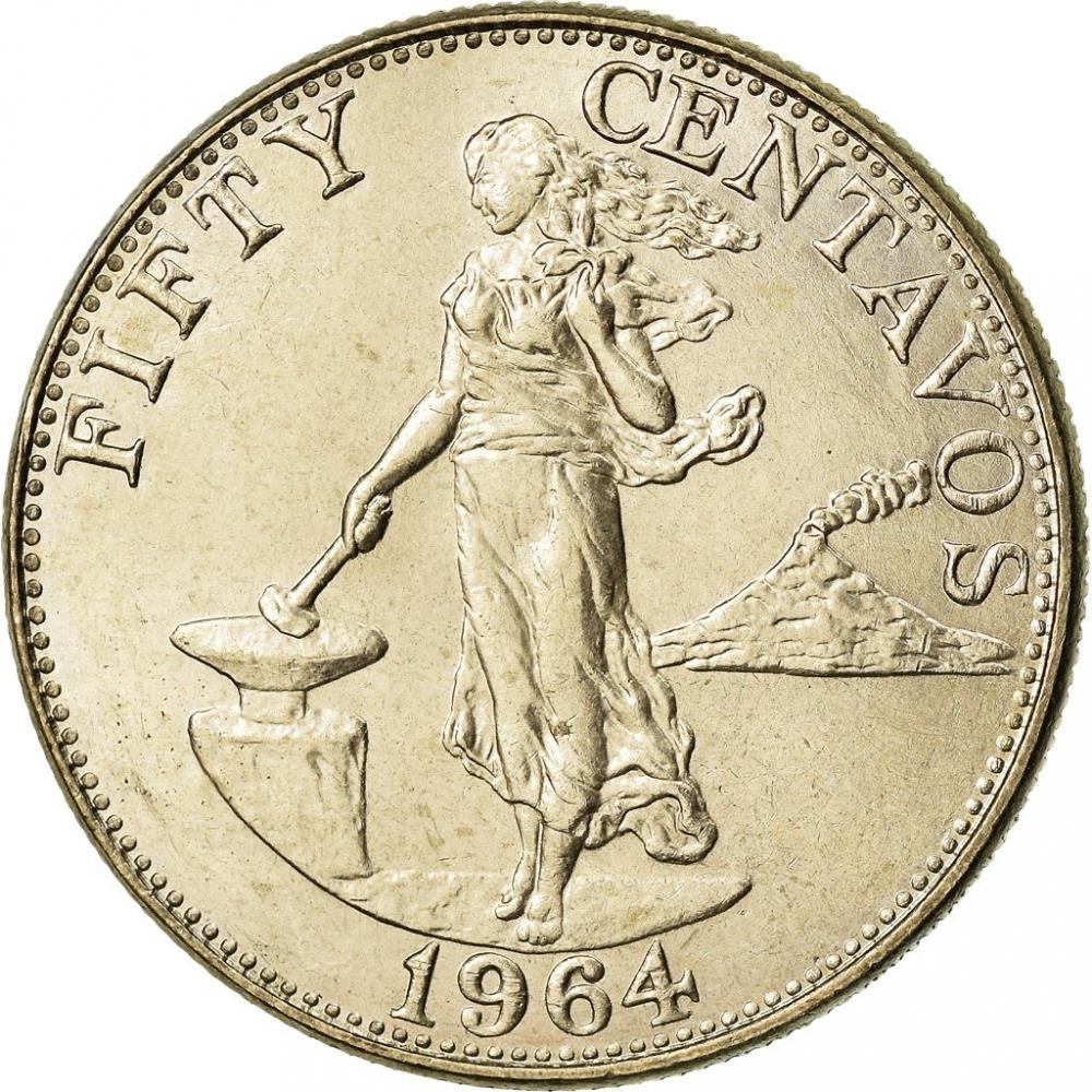 Philippines 50 Centavos Coin | KM190 | 1958 - 1964