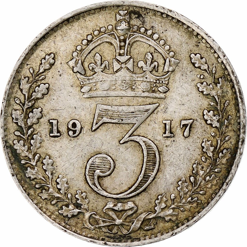 United Kingdom | 3 Pence Coin | George V | Km:813 | 1911 - 1920