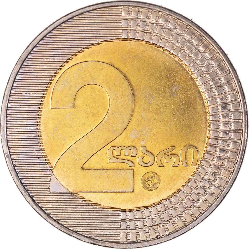 Georgia Coin | 2 Lari | León | Antiguo Kolkhi Tetri | KM94 | 2006