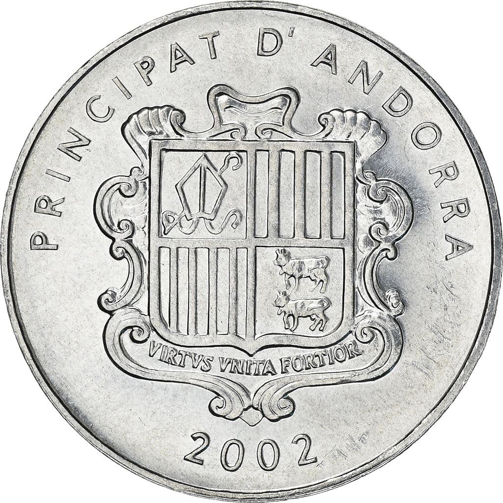 Andorra | 1 Centim Coin | Charlemagne | Km:176 | 2002