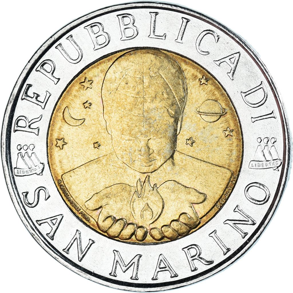 San Marino | 500 Lire Coin | Chemistry | Km:383 | 1998