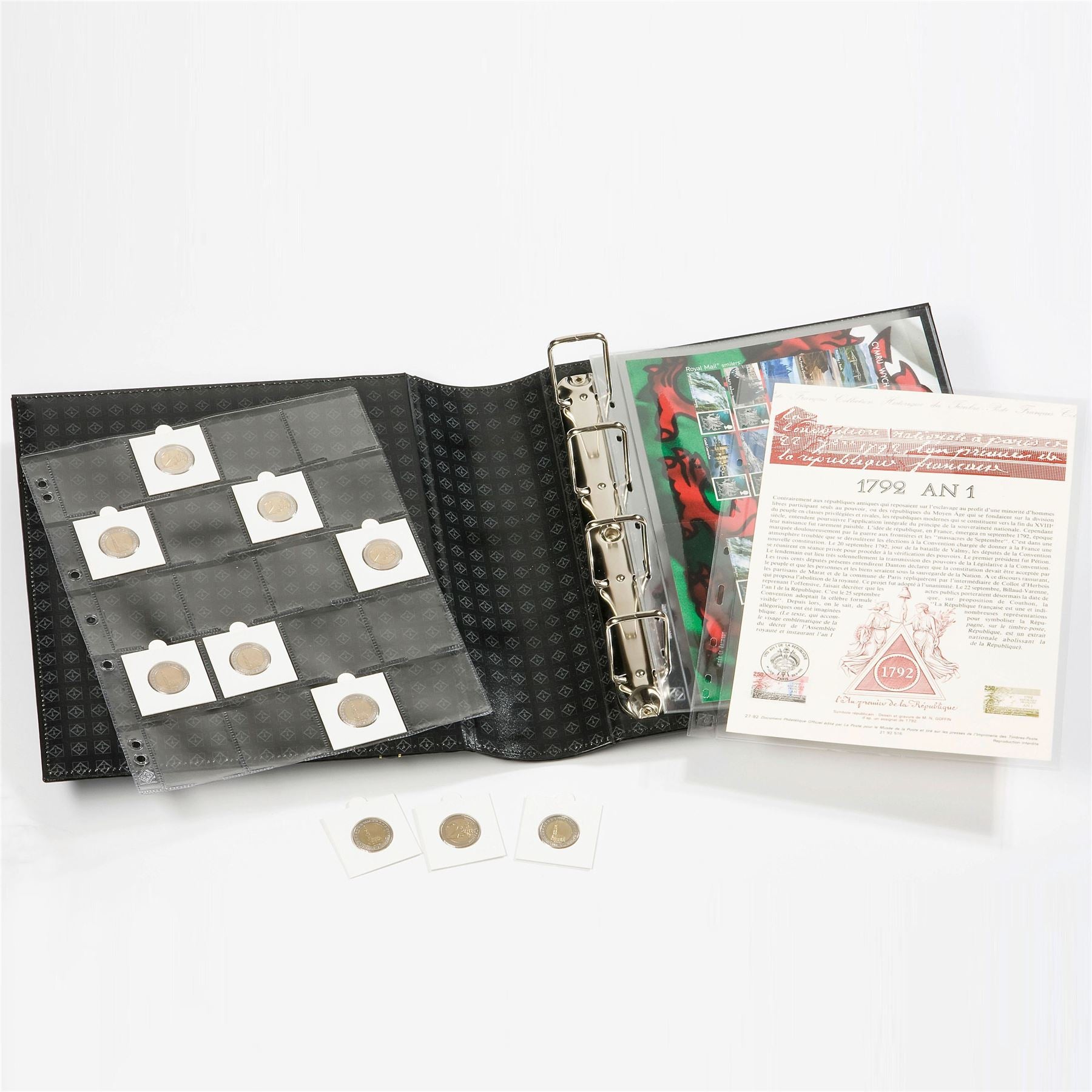 GRANDE GIGANT CLASSIC Ring Binder with Slipcase | Coin and Banknote Album | Up to 80 Sheet Capacity | 4 Color Options