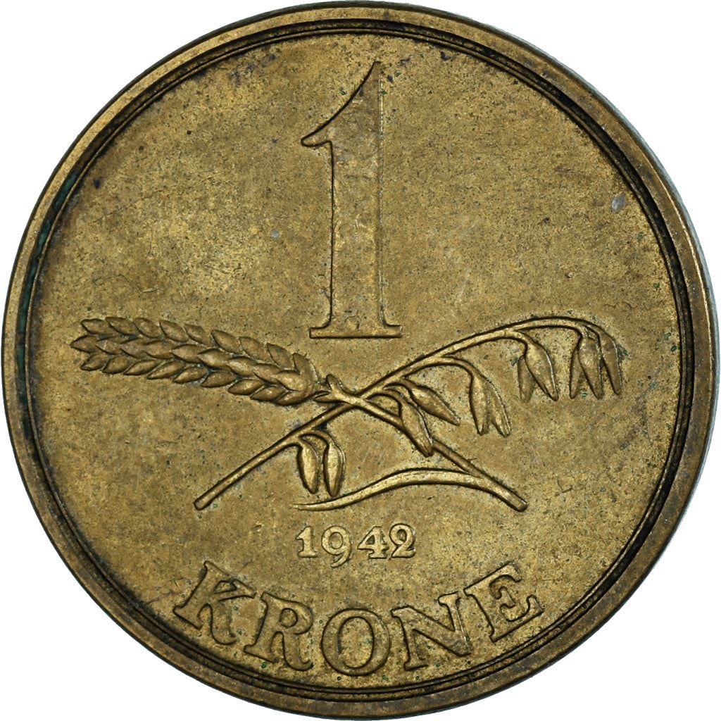 Denmark | 1 Krone Coin | Christian X | Km:835 | 1942 - 1947