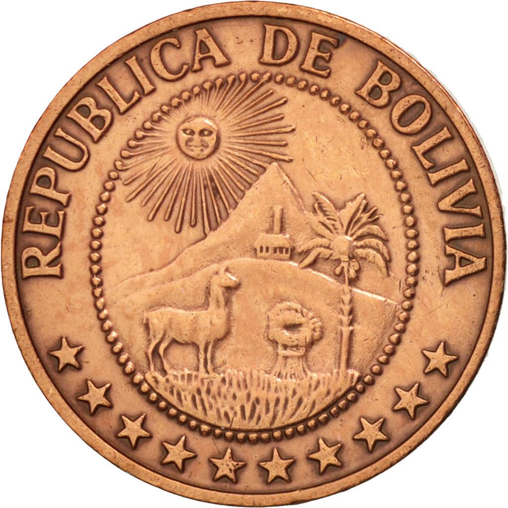 Bolivia | 5 centavos | verkoperd staal | Wapen | KM:187 | 1965-1970
