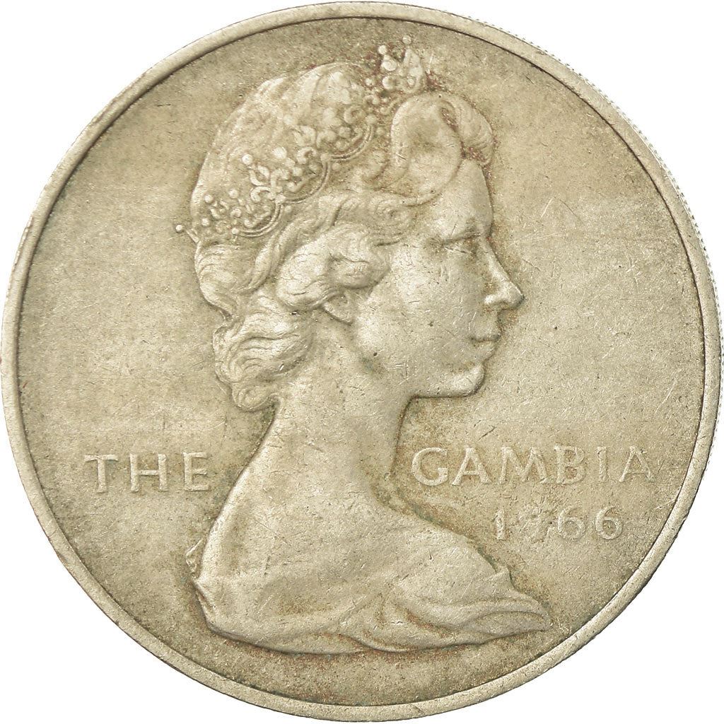 The Gambia | 4 Shillings Coin | Slender-snouted crocodile | Km:6 | 1966