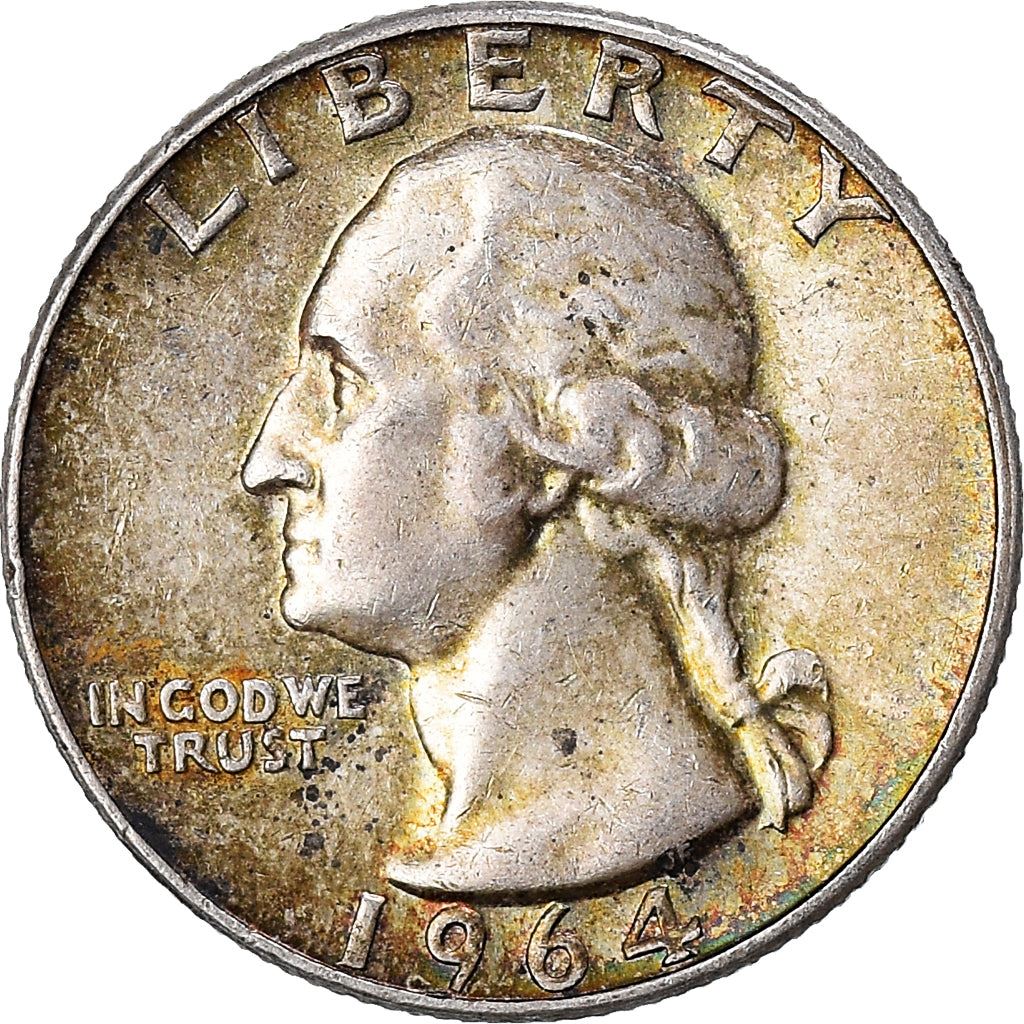 アメリカ合衆国 | 1/4ドル硬貨 | ジョージ・ワシントン | KM:164 | 1932年 - 1964年