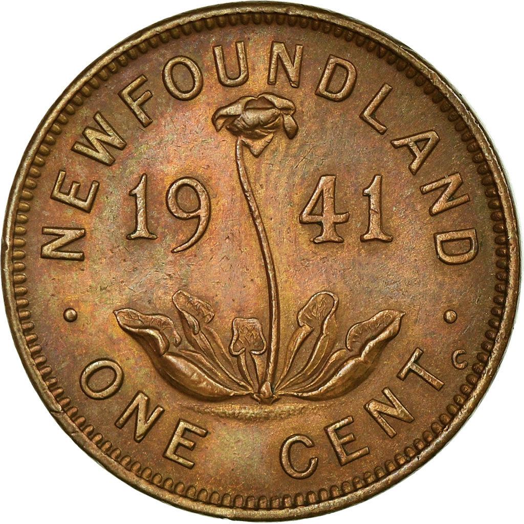 Newfoundland | 1 Cent Coin | Purple pitcher plant | Km:18 | 1938 - 1947
