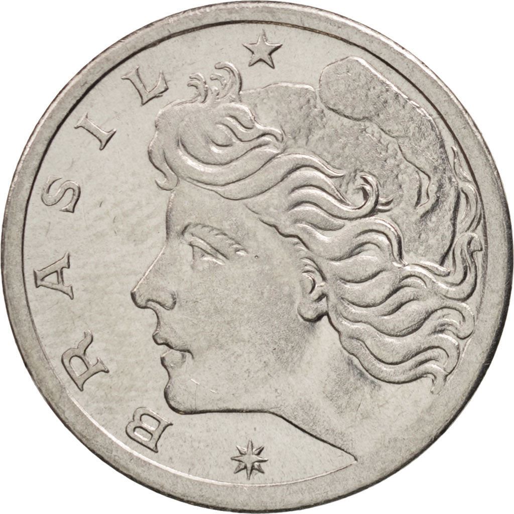 Moneta Brasile 2 Centavos | Pianta di Soia FAO | KM586 | 1975 - 1978