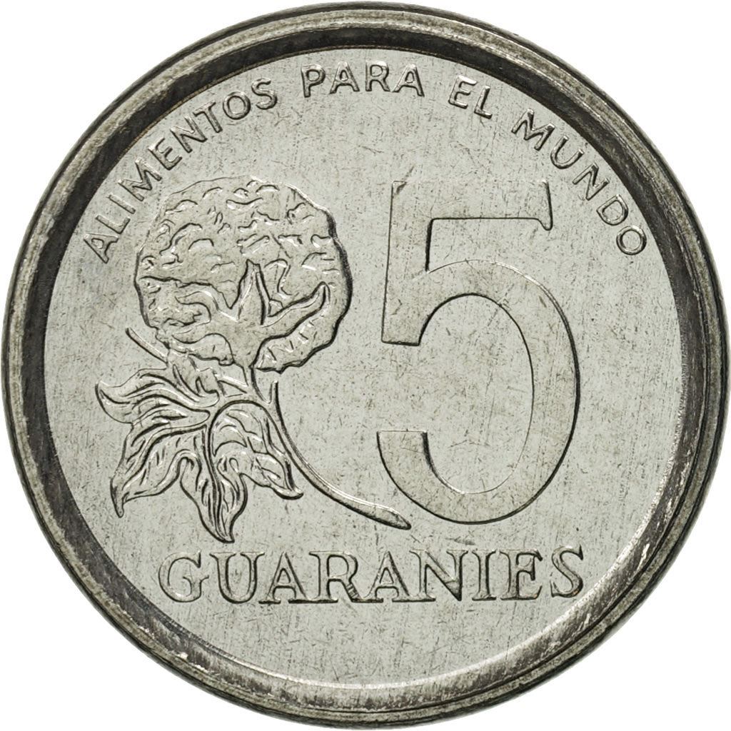 Paraguay | 5 Guaranies Coin | FAO | Km:166 | 1978 - 1986