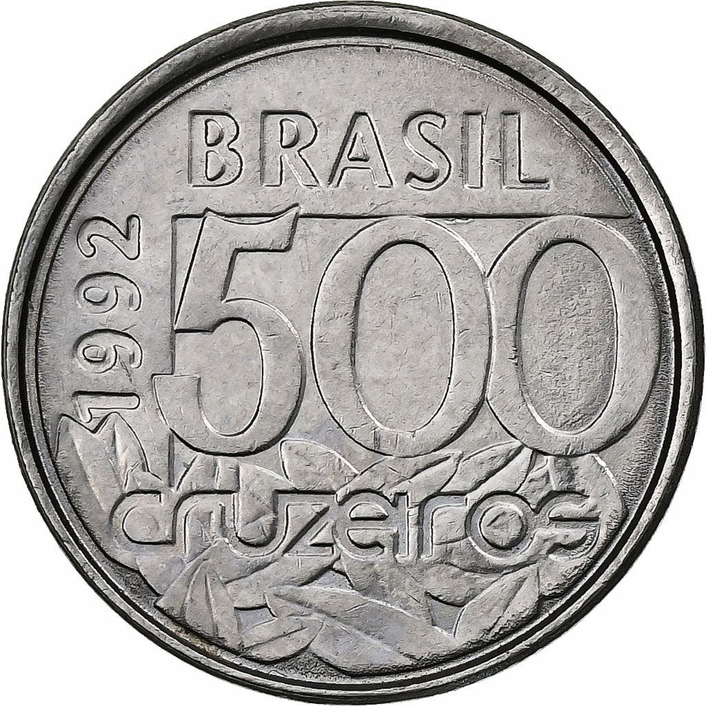 Brazil | 500 Cruzeiros Coin | Sea turtle | Km:624 | 1992 - 1993