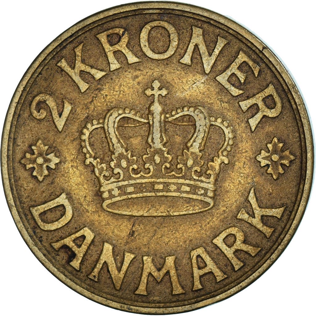 Denmark | 2 Kroner Coin | Monogram | Km:825 | 1924 - 1941
