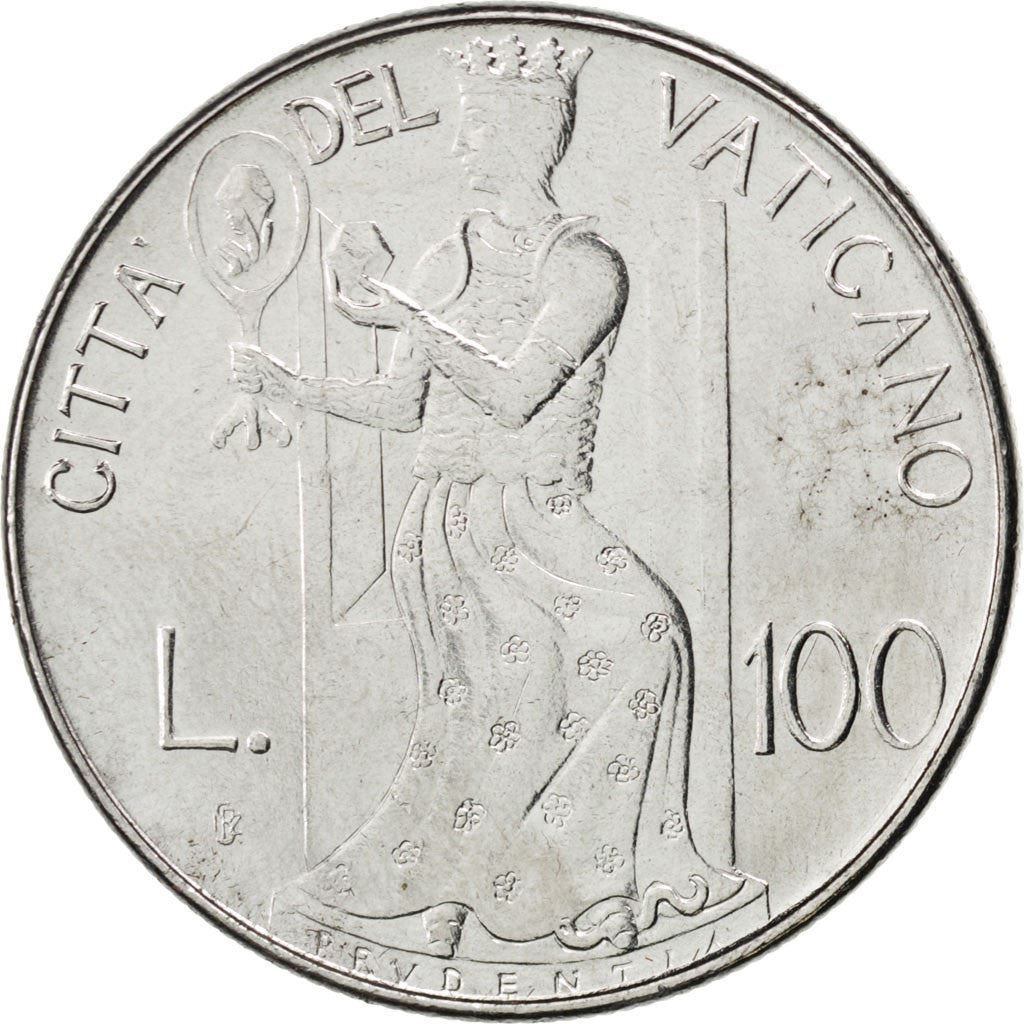 Vatican City | 100 Lire Coin | Prudence | Km:146 | 1979 - 1980
