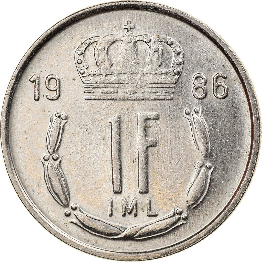 Luxembourg | 1 Franc Coin | Grand Duke Jean | Copper-nickel | KM:59 | 1986-1987