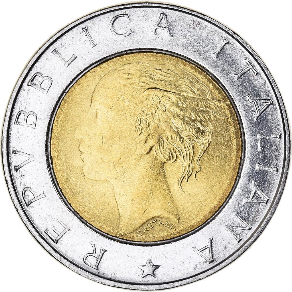 Italy | 500 Lire Coin | Parliament Elections | Km:203 | 1999