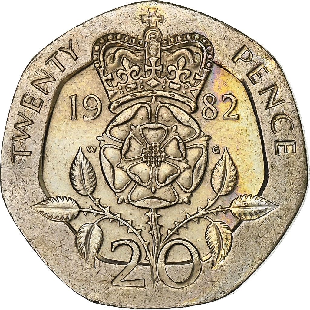 United Kingdom | 20 Pence Coin | Elizabeth II | Km:931 | 1982 - 1984