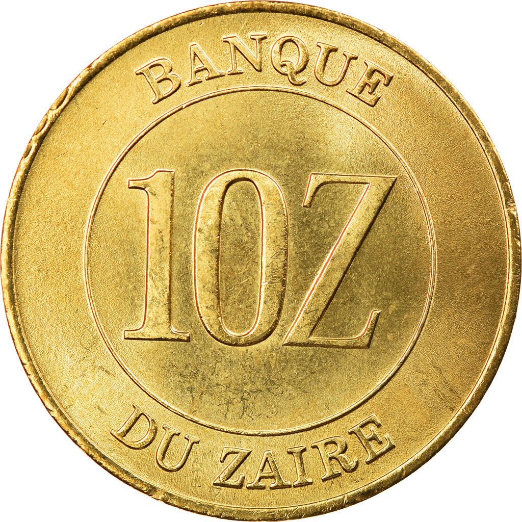 Zaire | 10 Zaires Coin | Mobutu Sese Seko | Km:19 | 1988