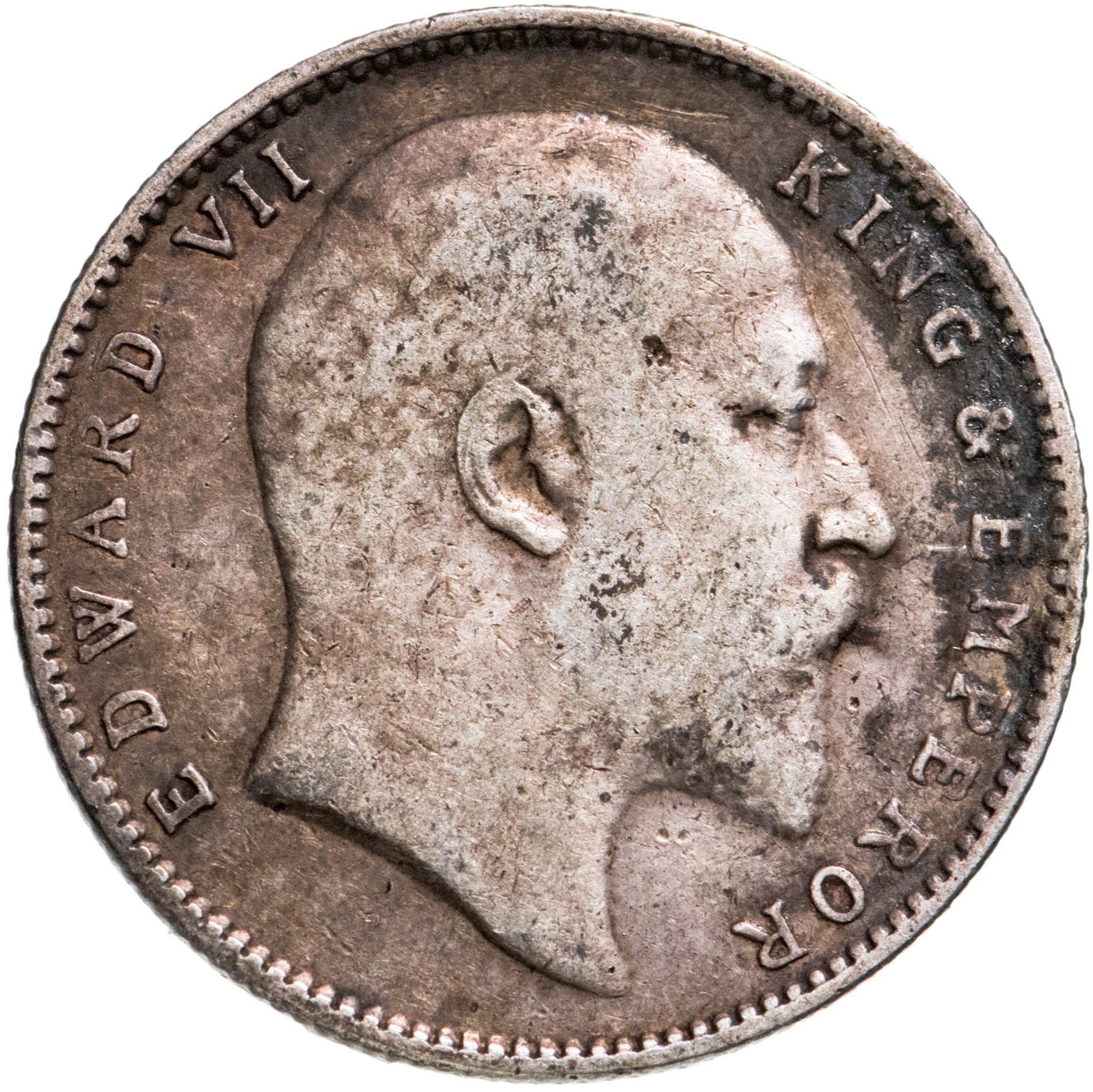 India - British | 1 Rupee Coin | King Edward VII | Km:508 | 1903 - 1910