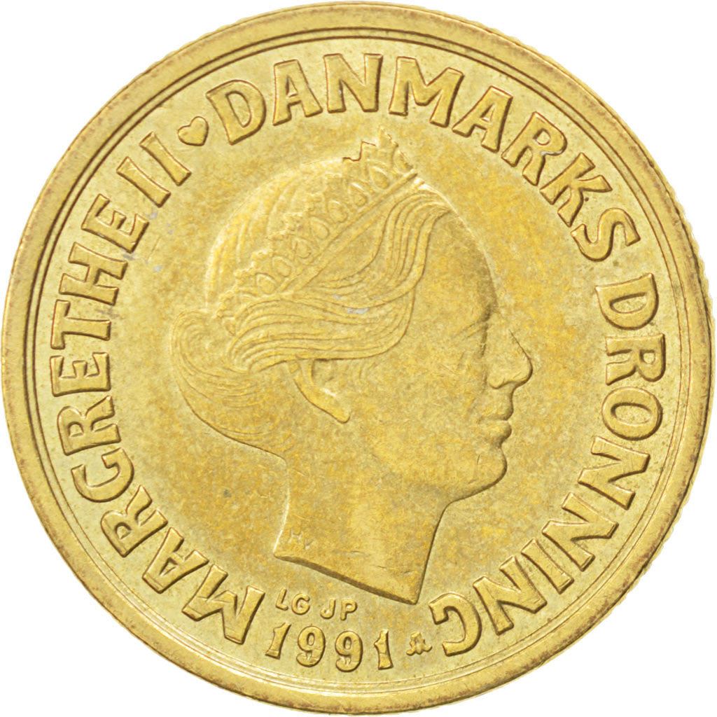 Denmark | 20 Kroner Coin | Margrethe II | Km:871 | 1990 - 1993