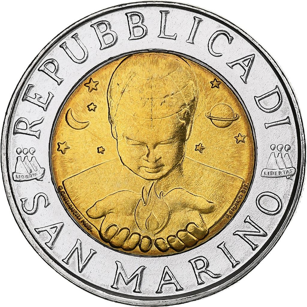San Marino | 500 Lire Coin | Chemistry | Km:383 | 1998