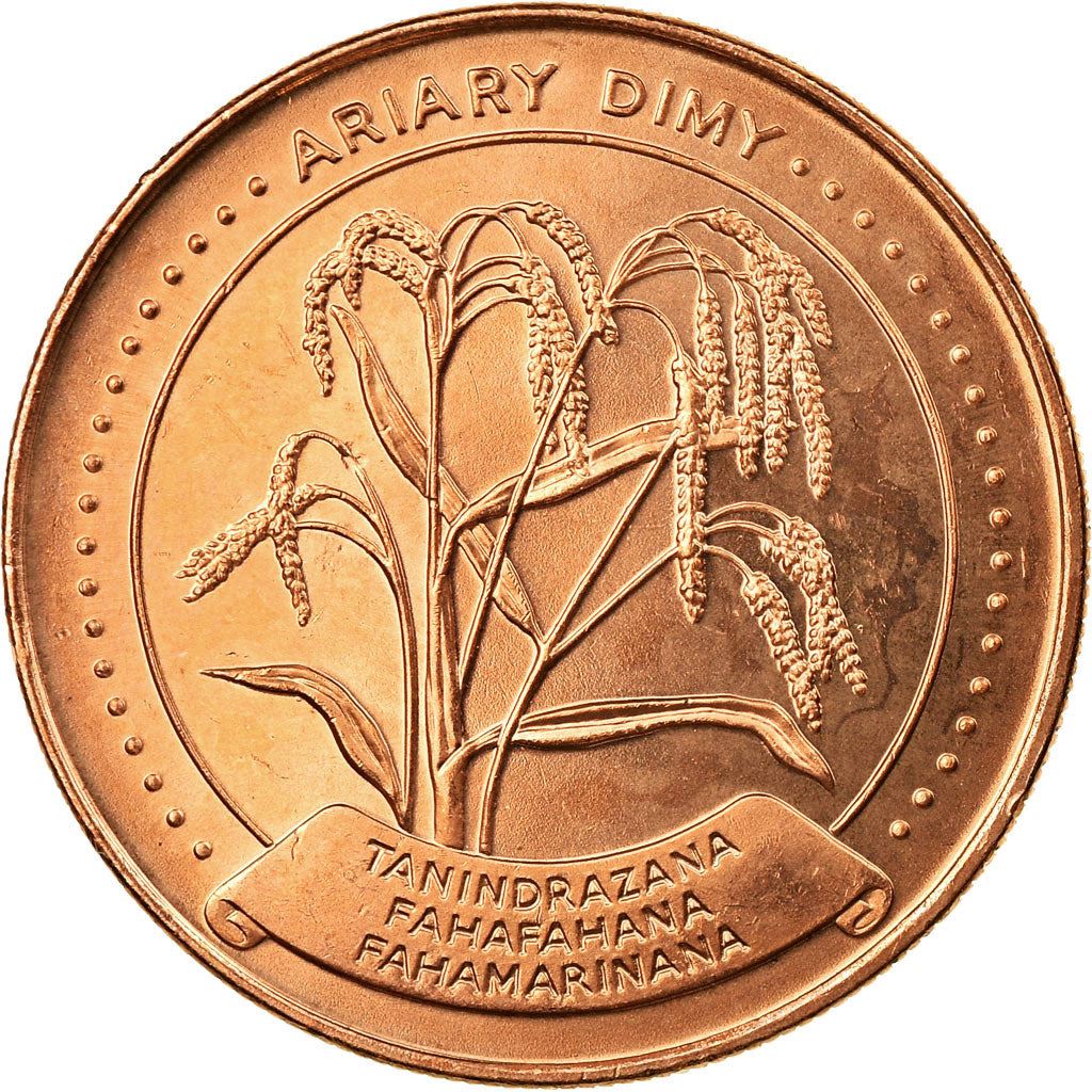 Madagascar | 5 Ariary Coin | Star | Rice | Km:23 | 1994 - 1996