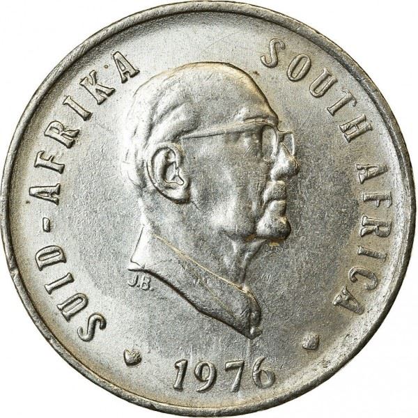 Moneta da 5 centesimi Sudafrica | Jacobus J. Fouche | KM93 | 1976