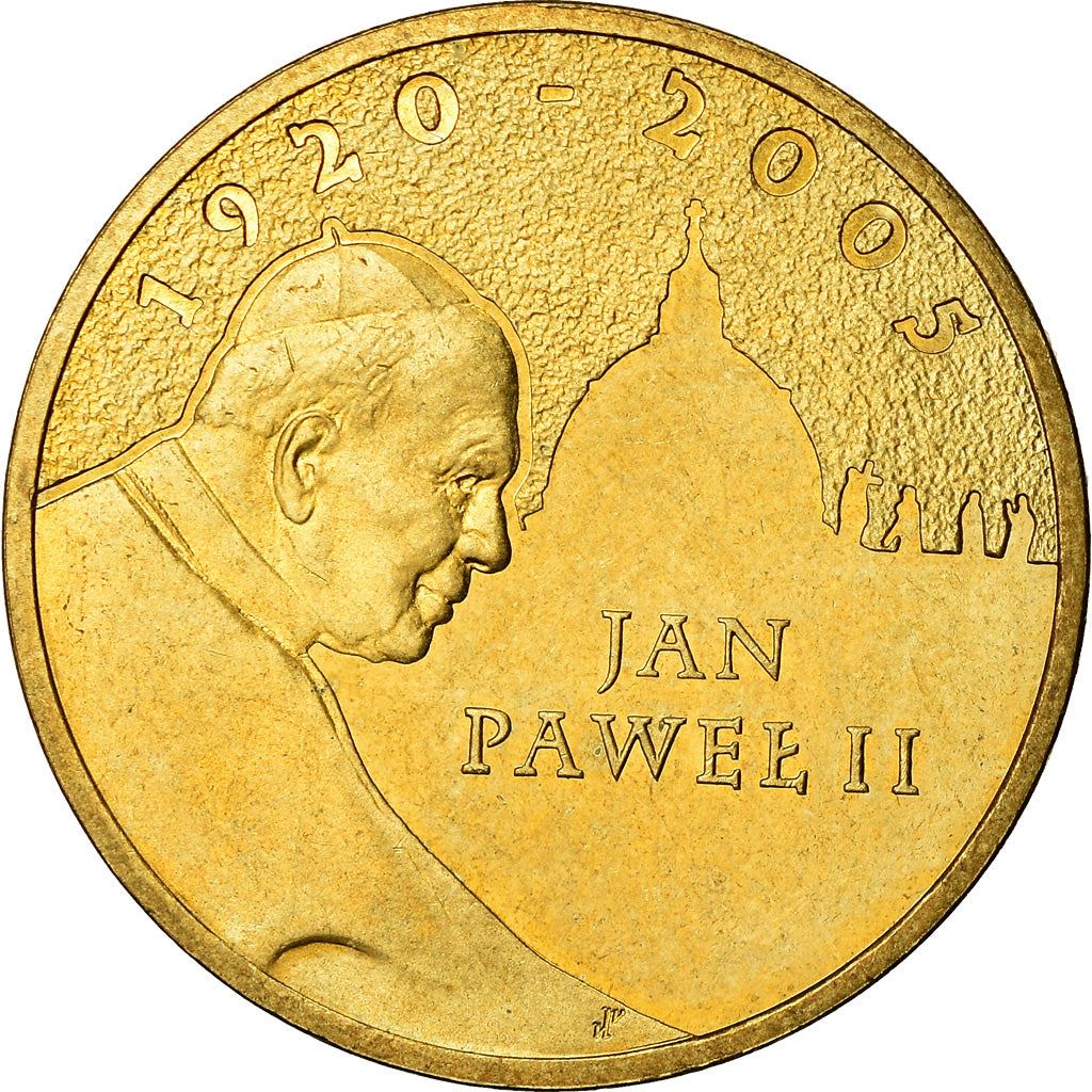 Poland | 2 Zlotys Coin | Pope John Paul II | Y:525 | 2005