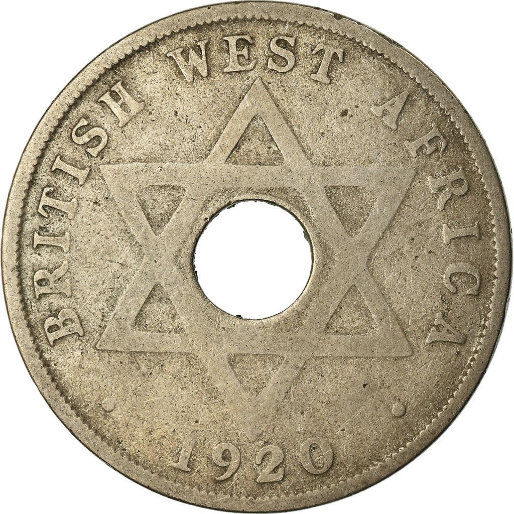 British West Africa | 1 Penny Coin | Crown | Hexagram | Km:9 | 1912 - 1936