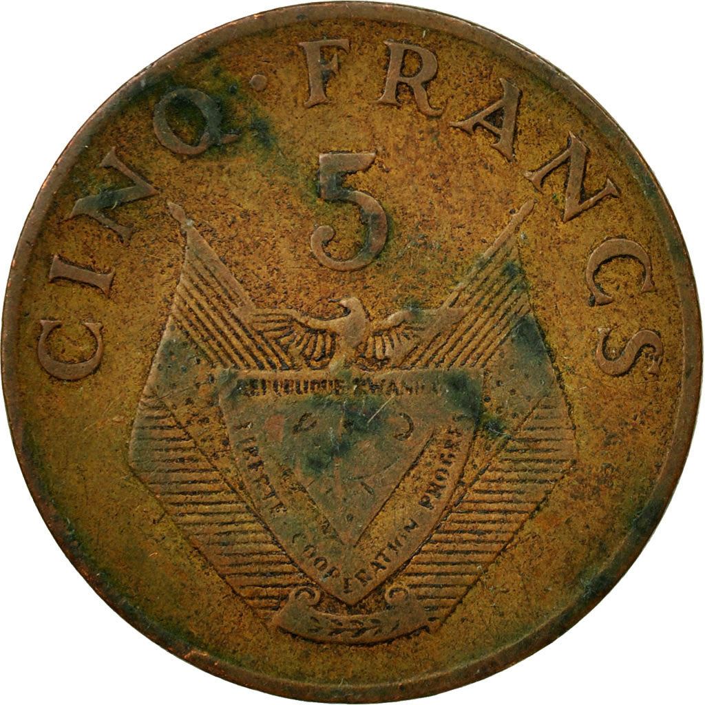 Rwanda | 5 Francs Coin | Coffee Plant | Km:13 | 1974 - 1987