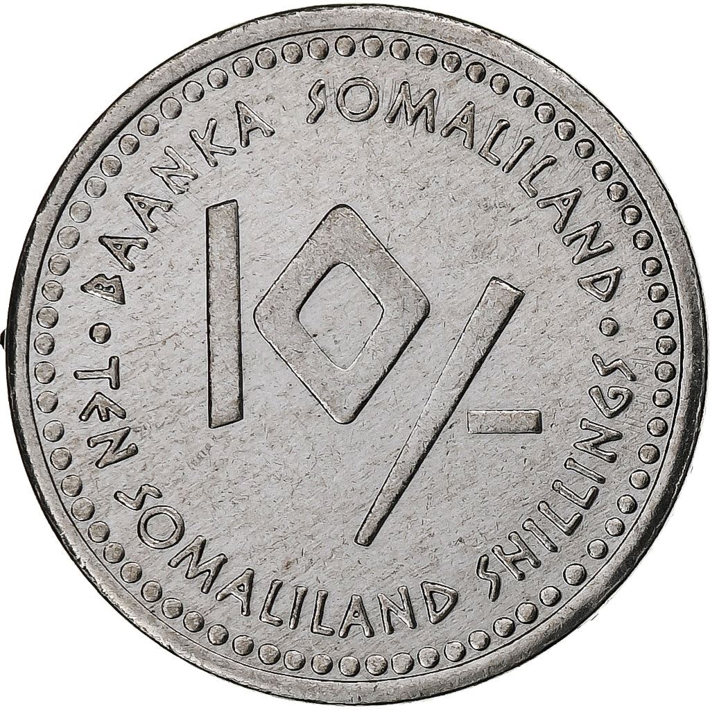 Somaliland | Pièce de 10 shillings | Bélier | Acier inoxydable | KM:9 | 2006
