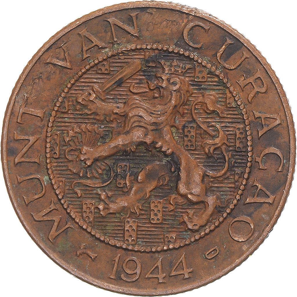 Curacao | 2.5 Cents Coin | Dutch Lion | Km:42 | 1944 - 1948