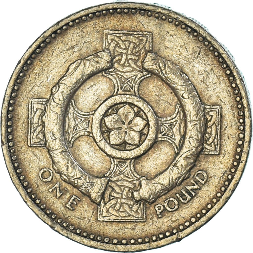 United Kingdom | 1 Pound Coin | Celtic Cross | Km:1013 | 2001