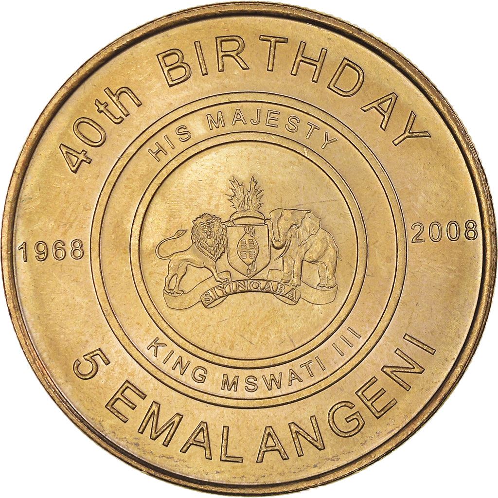 Eswatini | 5 Emalangeni Coin | Independence | Km:54 | 2008