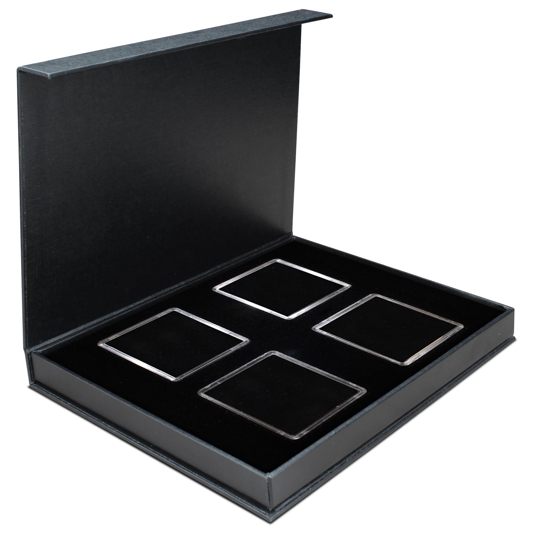 M-BOX Coin Box | Box for Presenting Coins in Square Capsules | 4 Sizes - XS to L | 12 Compartment Variations - 1 to 20