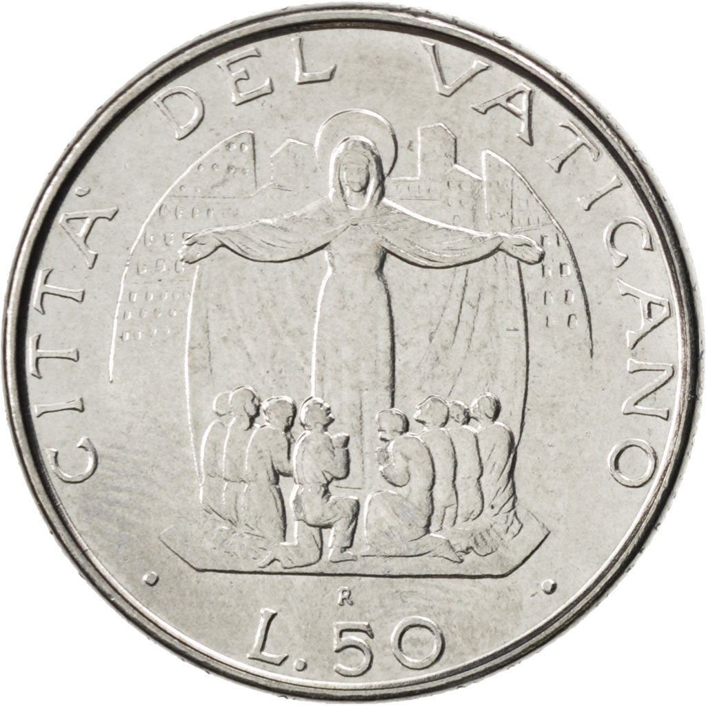 Vatican City | 50 Lire Coin | Virgin Mary | Km:201 | 1987