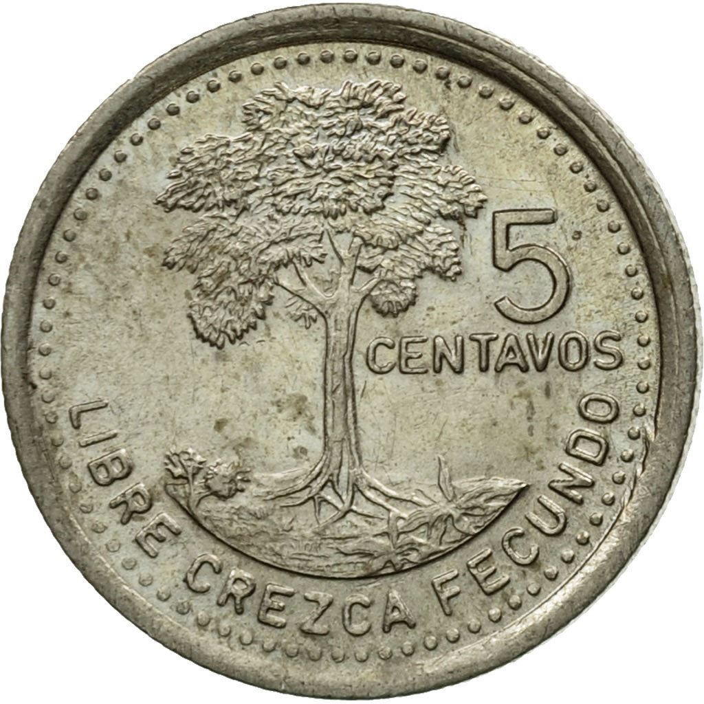 Guatemala | 5 Centavos Coin | Kapok Tree | Km:276 | 1977 - 2010