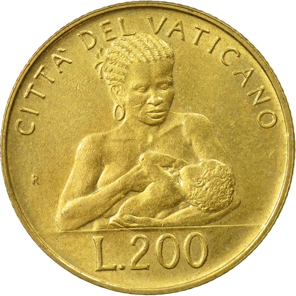 Vatican City | 200 Lire Coin | John Paul II | Km:240 | 1992