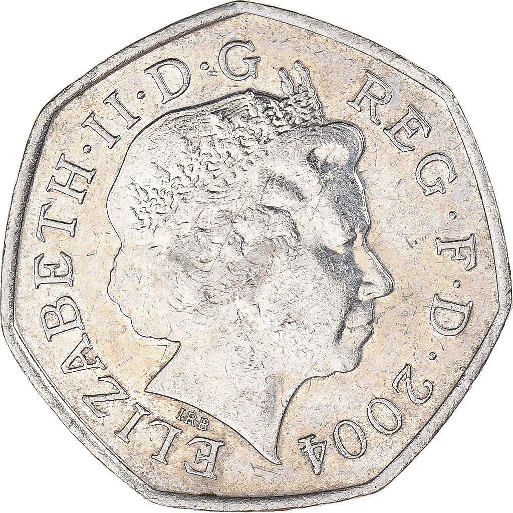 United Kingdom | 50 Pence Coin | Elizabeth II | 4th portrait | Four Minute Mile | 2004 - 2009