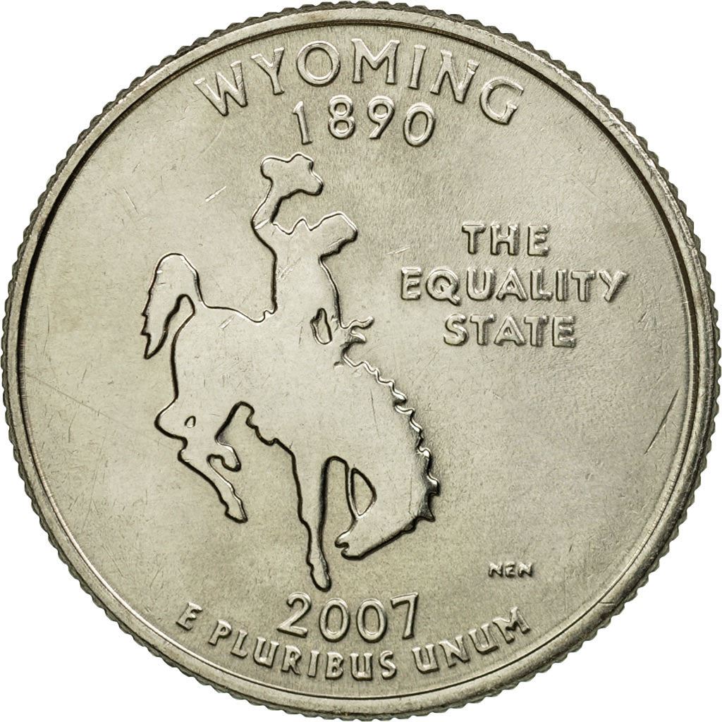 United States | 1/4 Dollar Coin | Wyoming | Km:399 | 2007