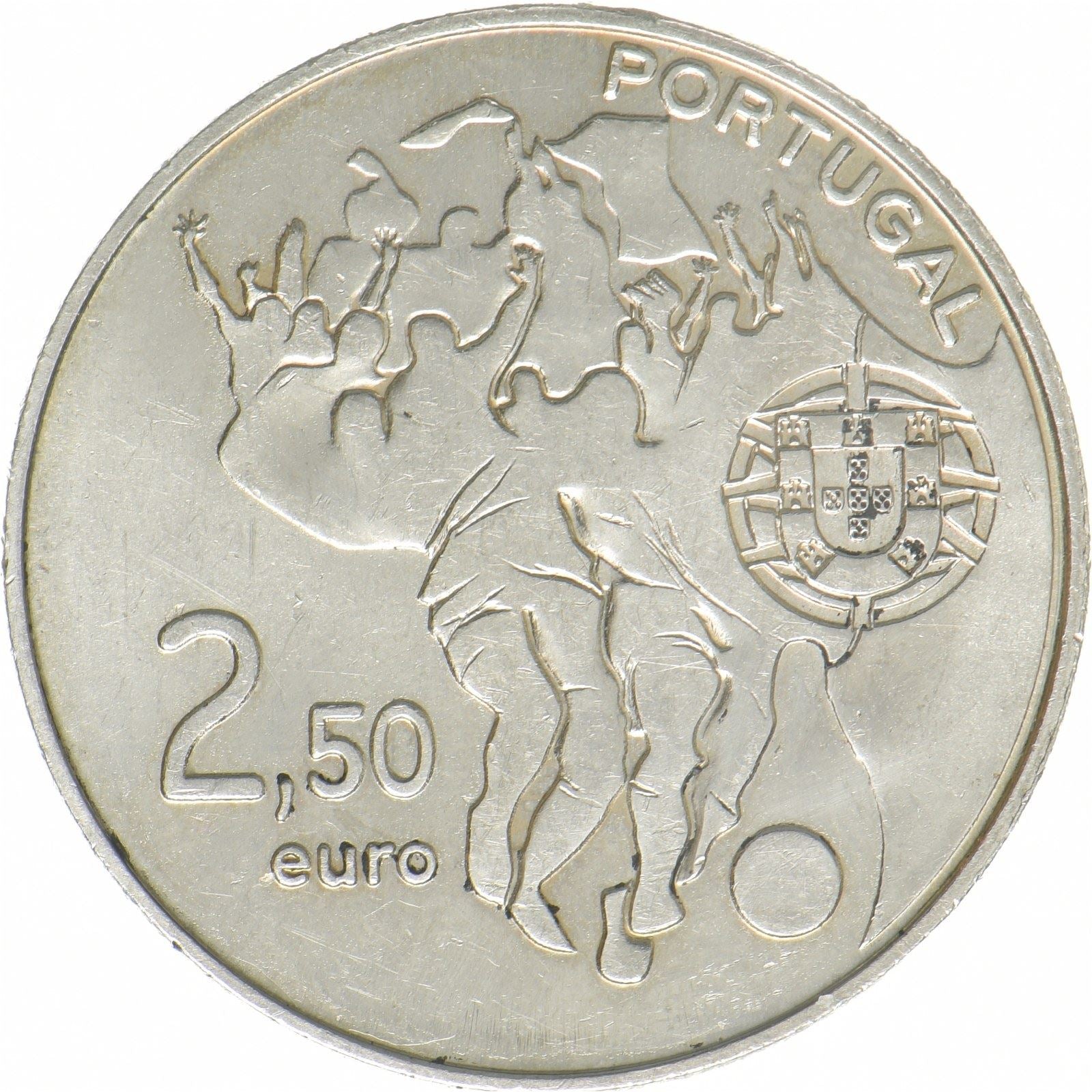 Portugal | 2.50 Euros Coin | World Cup | Copper-nickel | KM:797 | 2010