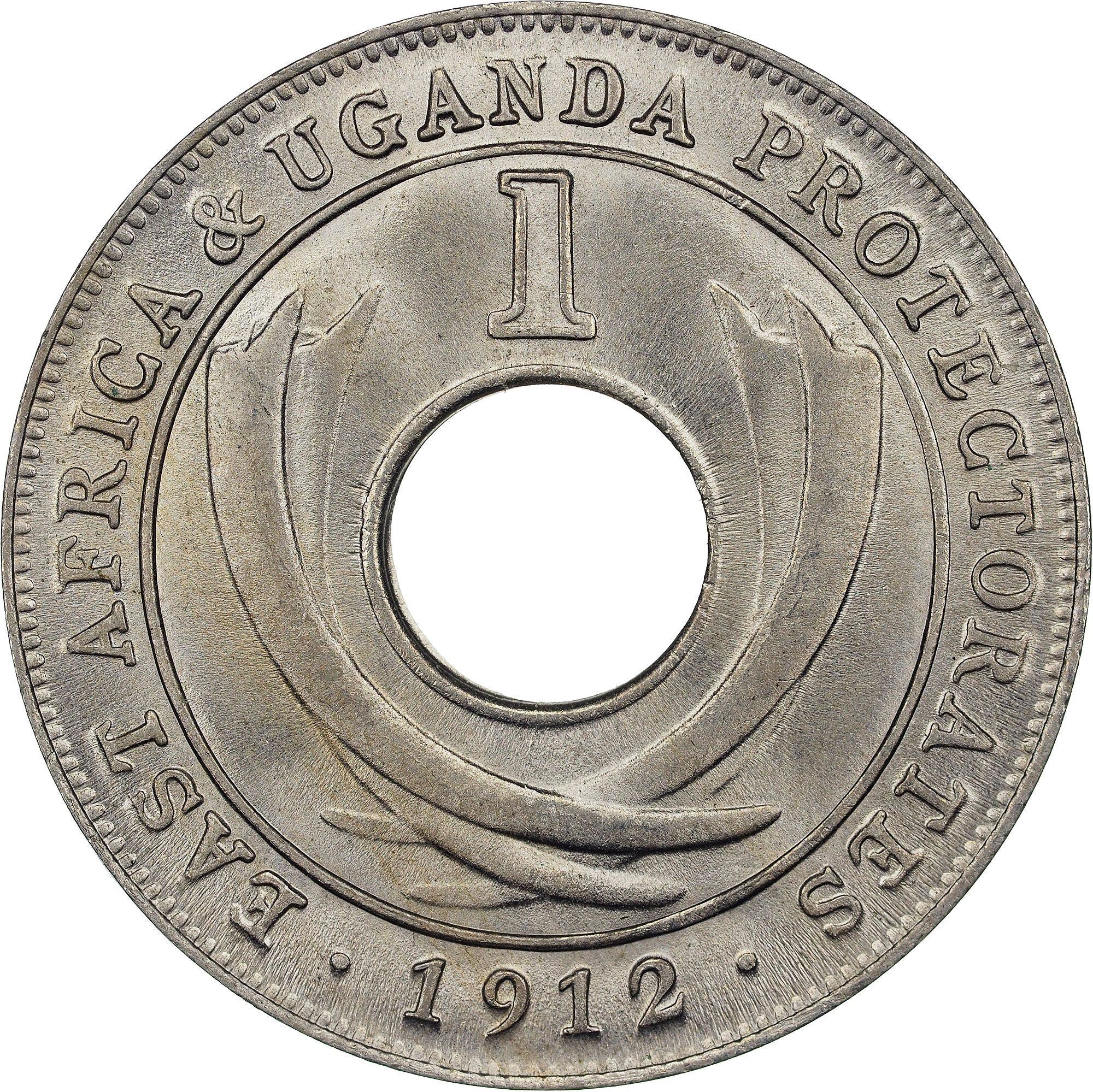 Ostafrika | 1-Cent-Münze | Georg V. | Kupfernickel | KM:7 | 1911–1918