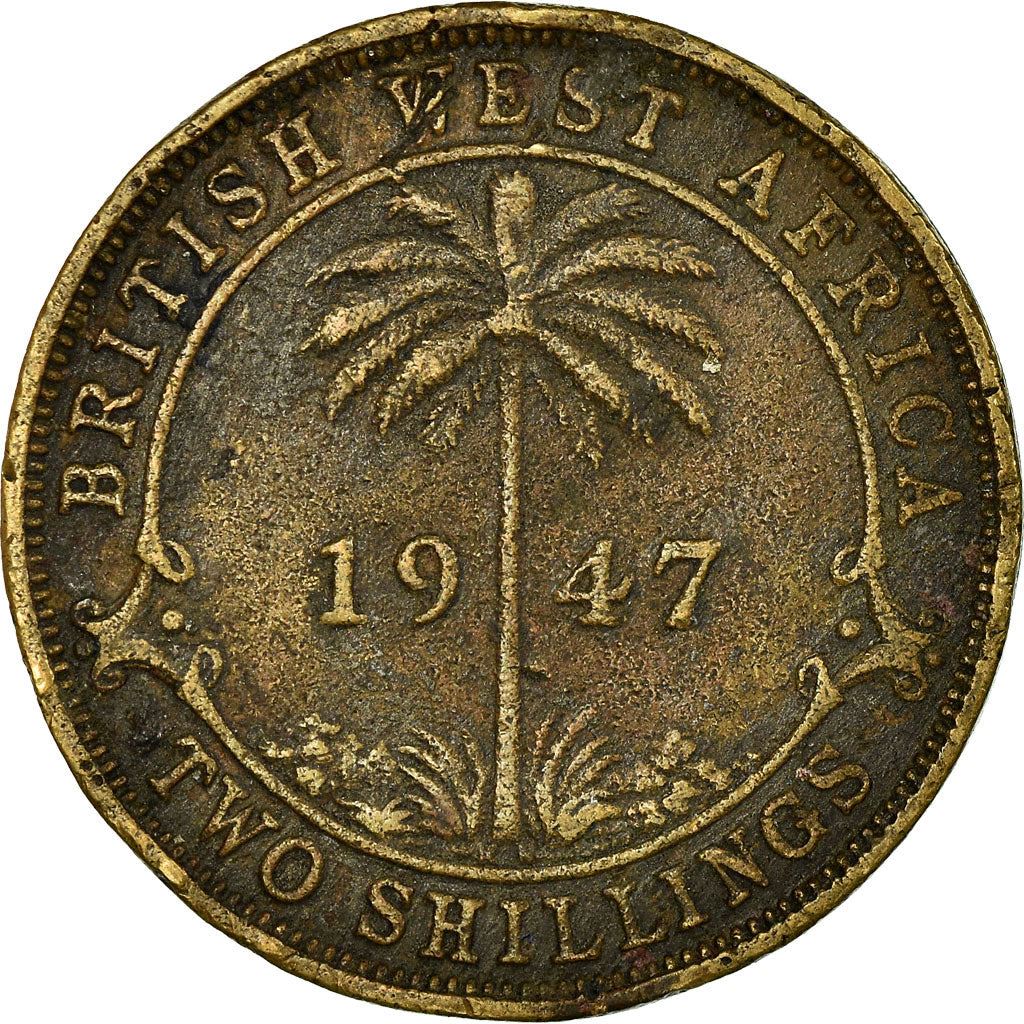British West Africa | 2 Shillings Coin | Palm Tree | George VI | Km:24 | 1938 - 1947