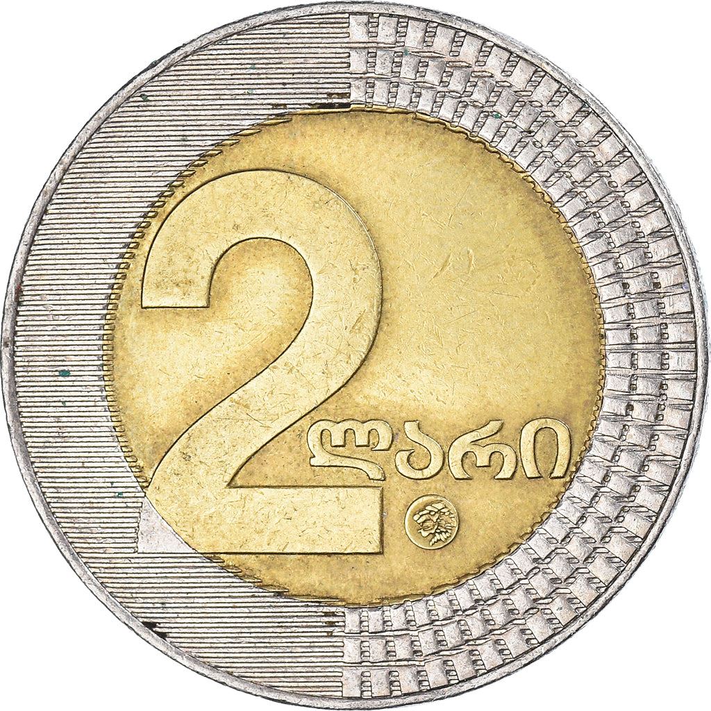 Georgia Coin | 2 Lari | León | Antiguo Kolkhi Tetri | KM94 | 2006