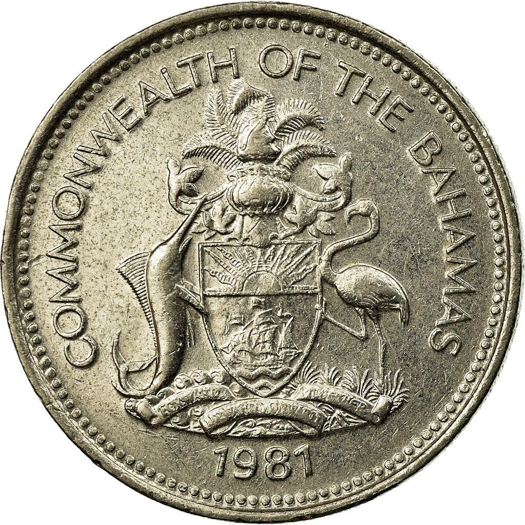 Bahamas | 25 Cents Coin | Sailboat | Flamingo | Marlin | KM63.2 | 1991 - 2005