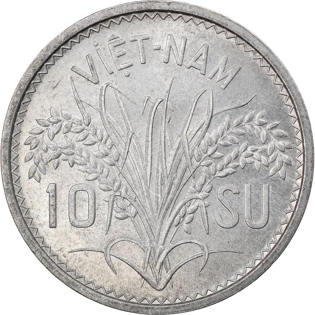 South Vietnam | 10 Su Coin | Rice plant | Km:1 | 1953