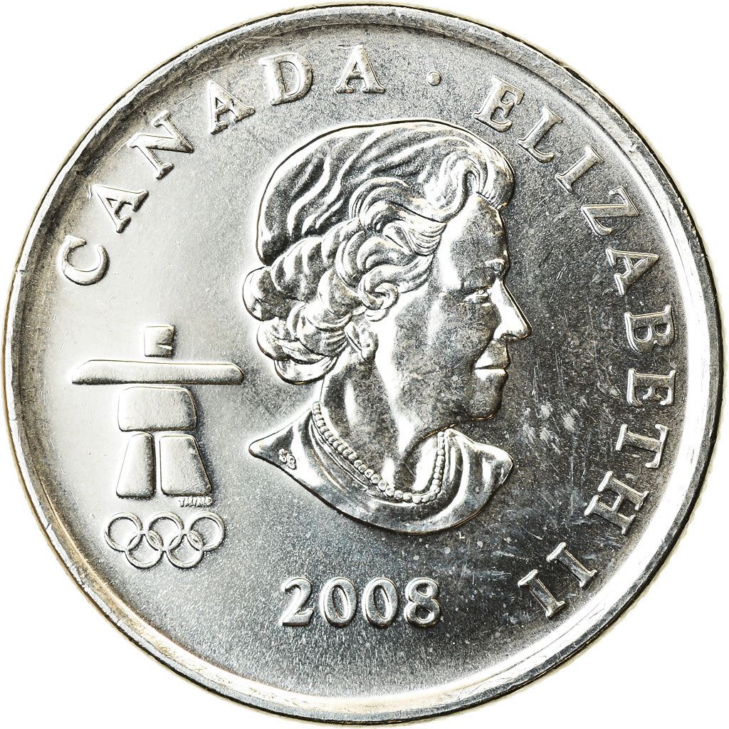 Canada | 25 Cents Coin | Nickel plated steel | Freestyle Skiing | KM:765 | 2008