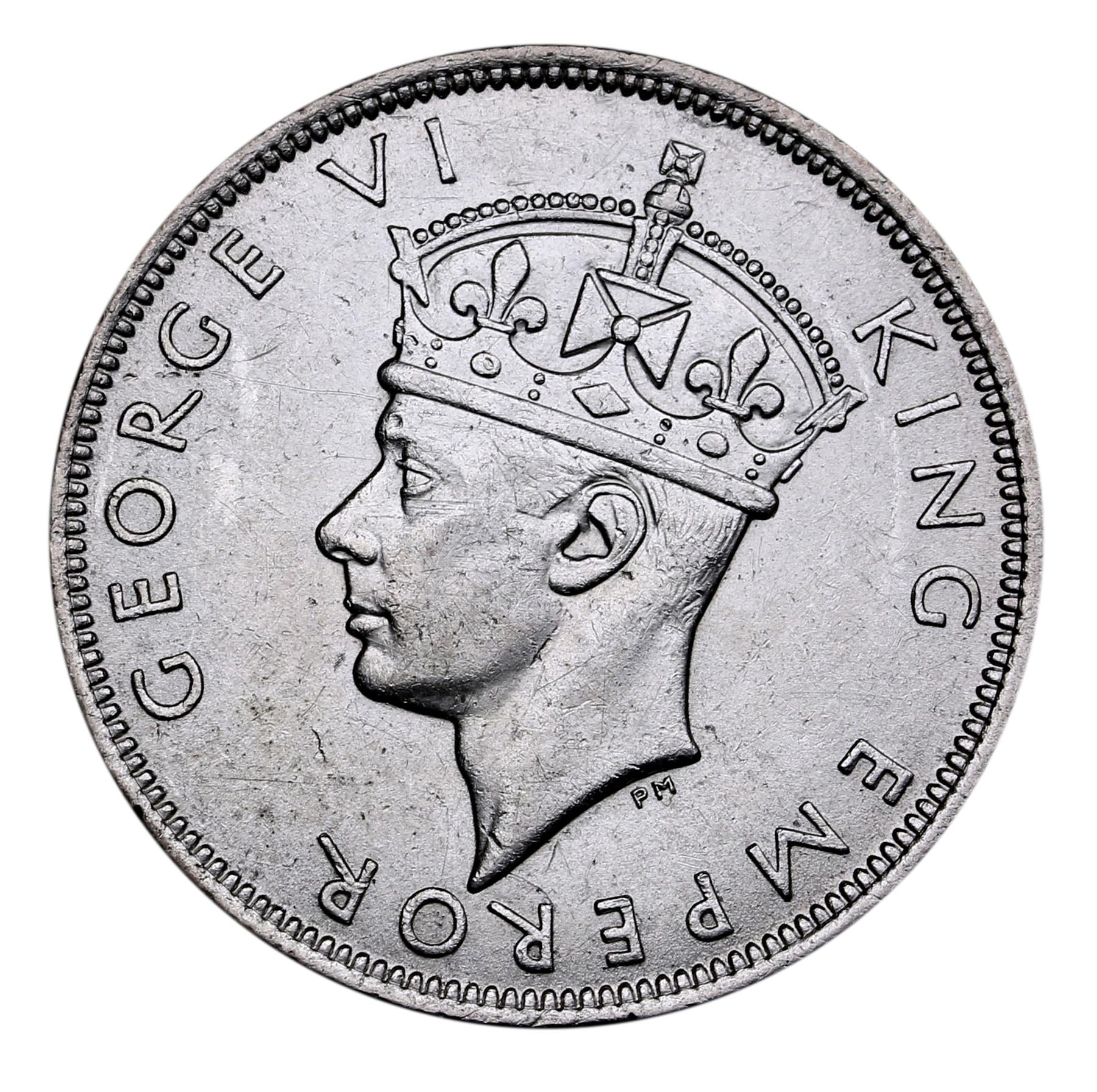 Southern Rhodesia | 1/2 Crown Coin | George VI | Crown | Shield | Pickaxe | KM:15 | 1938 - 1942