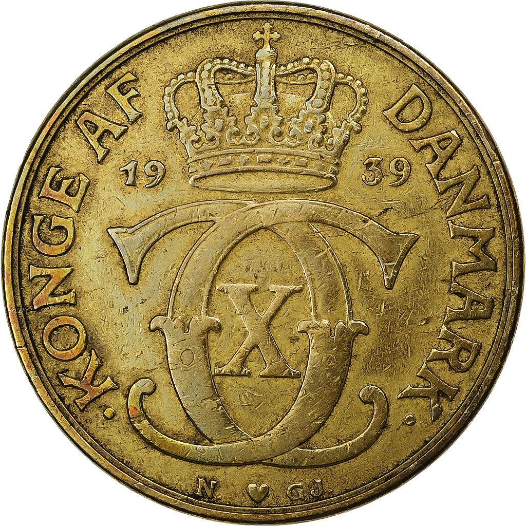 Denmark | 2 Kroner Coin | Monogram | Km:825 | 1924 - 1941