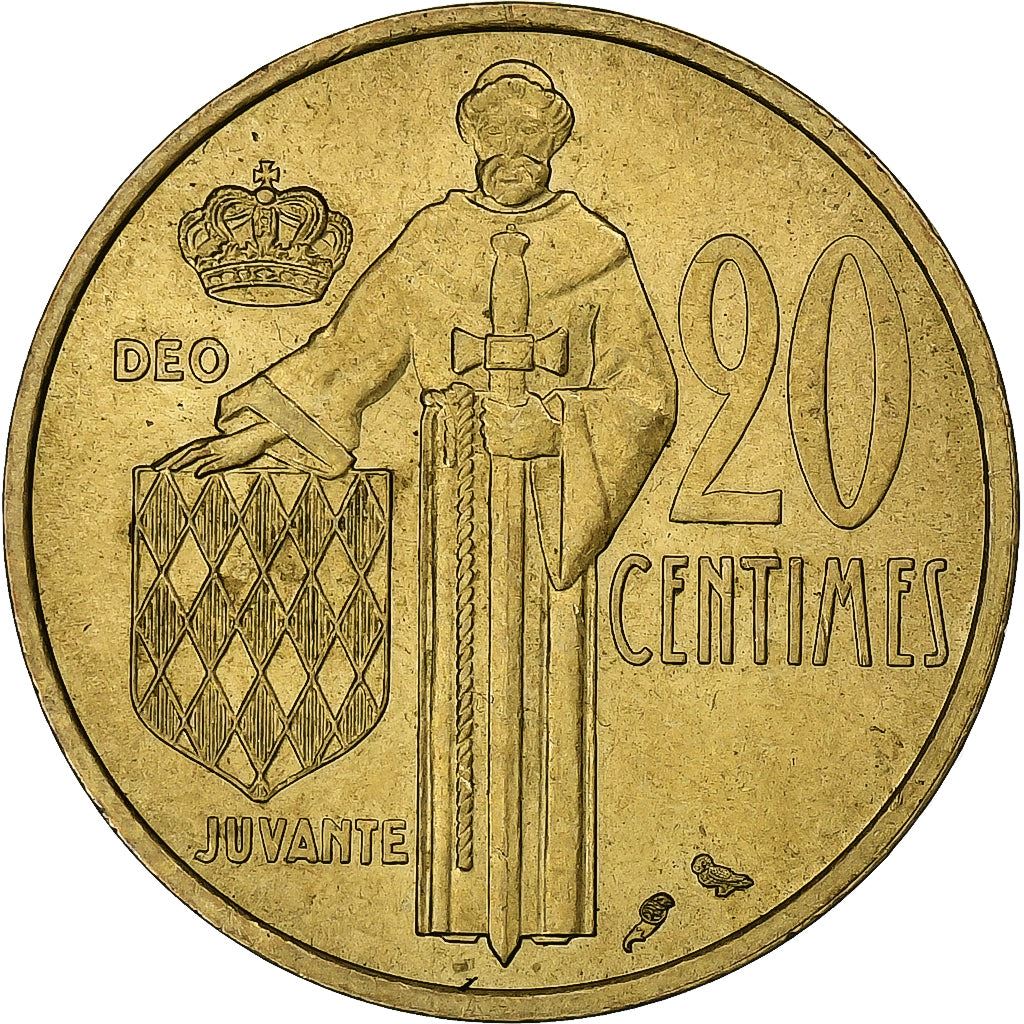 Monaco | 20 Centimes Coin | Rainier III | Km:143 | 1962 - 1995